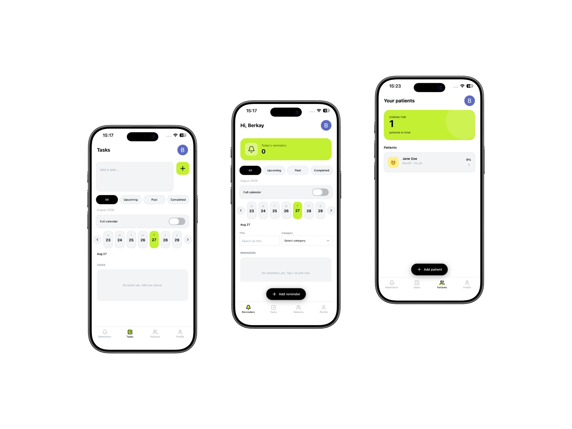 Remindr app patient medications